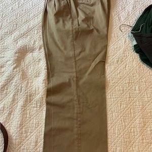 PMSL112 - Westport Big & Tall, Men’s 44L, Olive Cotton Slacks